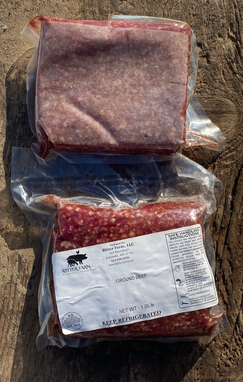 Carne molida alimentada con pasto sin OGM
