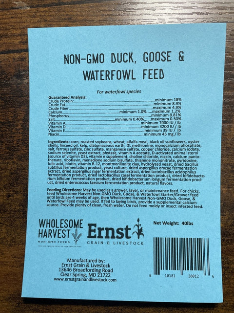 Duck, Goose, & Waterfowl Feed