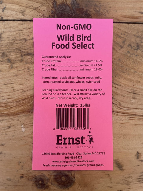 Non-GMO Wild Bird Food Select 25lbs